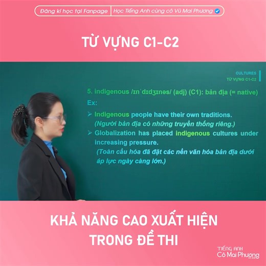 Từ vựng C1-C2 chủ đề Văn hóa khả năng cao xuất hiện trong đề thi THPT & ĐGNL 2026 | Học tiếng Anh cùng cô Vũ Mai Phương