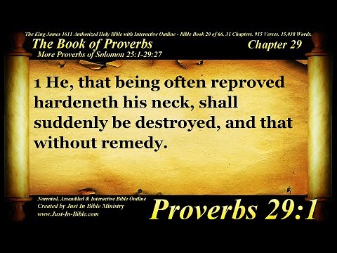 Bible Book #20 - Proverbs Chapter 29 - The Holy Bible KJV Read Along Audio/Video/Text