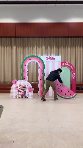 Watch us set up Mila’s adorable One in a Melon watermelon themed 1st birthday backdrop! Let me throw this out that the more customized and detailed designs like this is also more 💰💰💰. Material cost and time to prep all the pieces before and after a setup, design time and production is where a lot of your budget will be allocated to. When inquiring, we’re going to ask for your budget and offer you options accordingly as well as advise on what a design costs and how we can redesign it to meet y