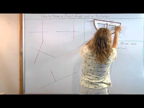 How to draw a right angle (perpendicular line) and a rectangle