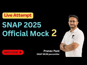 How to attempt SNAP Paper? | Live Solving of SNAP 2025 Official Mock 2 | Learn Topper's Techniques