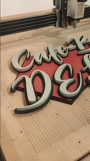 🔥 Create a unique MDF sign with the powerful CNC router. #CNCRouter #CreativeProjects #MDFArt