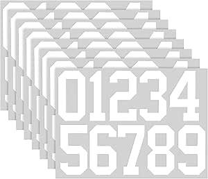 TaoBary 8 Sheets Mailbox Numbers Stickers Waterproof Vinyl Number Stickers Self Adhesive 0-9 Vinyl Decals for Car/Home/Residence(3 Inch,White)