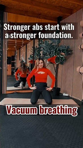 Stronger ABS, first Vacuum breathing #absworkout #workoutfromhome