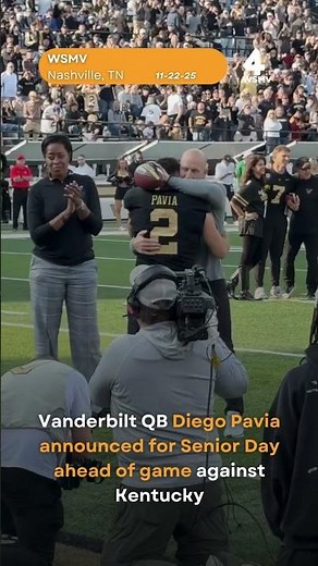 Vanderbilt QB Diego Pavia announced for Senior Day ahead of game