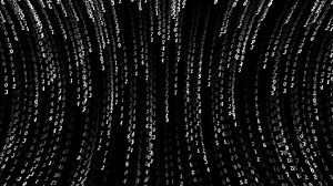 Download Digital Cyberspace with matrix numbers rain and Digital Data Network Connections. Cyber digital numbers futuristic background for free