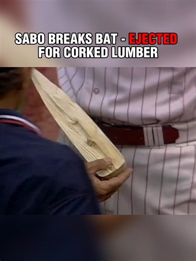 On July 29, 1996, Chris Sabo was ejected from the game after umpires discovered cork inside his broken bat. (via MLB) #baseball #MLB #Reds #cincinnati #throwback | MLB Throwbacks