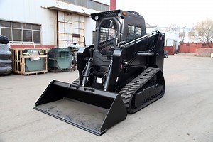 [Hot Item] Chinese Compact Tracked Bucket Loaders 1050kg Crawler Skid Steer Loader with Mulcher