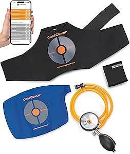 Pressure Biofeedback Device for Home Use - For Core Strength Training & Lower Back Support System with Lumbar Air Pillow, Waist Belt, & Carrying Bag
