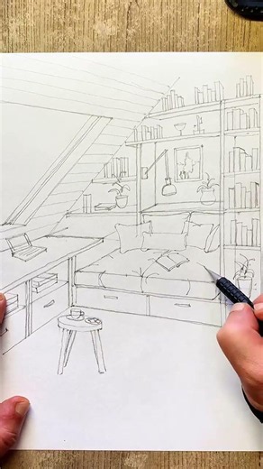 Sketching and perspective, watch the tutorial video on my YouTube channel