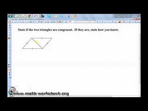 Geometry - Congruent Triangles - Proving triangles congruent - Easy