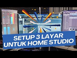 HOME STUDIO Pakai 3 Layar Monitor Ternyata NYAMAN BANGET! Gimana Setup di Home Studio Agus Hardiman?