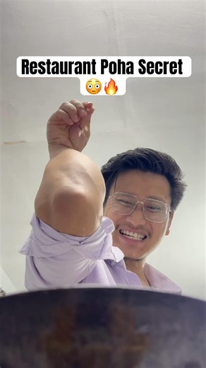 POHA Like Restaurant 😳🔥 5 Min Secret Recipe | Day 64/100 #food #cooking #viral #fyp #shorts