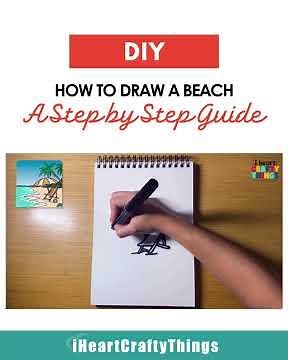 How to Draw a Beautiful Beach Scene Step by Step 🌊 Palm Trees & Ocean Waves Tutorial #howtodraw
