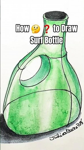 “Super Easy ✨ Draw a Detergent Bottle 🧴 | Step by Step Tutorial for Beginners”
