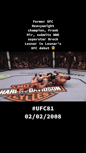 UFC 81 - In WWE superstar, Brock Lesnar’s UFC debut, former UFC Heavyweight champion, Frank Mir, submits Lesnar with a kneebar! #ufc #ufc81 #lesnarmir #brocklesnar #brocklesnarufc ⚠️ This video was performed by trained professionals. Do not attempt to replicate.