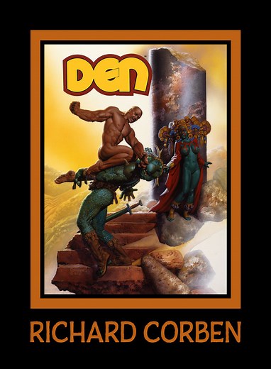 Den Volume 1: Neverwhere is back in print in a gorgeous hardcover with dust jacket! The masterpiece Den by legendary artist Richard Corben can be found in stores now–-details: https://bit.ly/42S55xF This special edition features bonus material, pages restored by longtime Corben collaborator José Villarrubia, new lettering by Nate Piekos, and an introduction by Patton Oswalt. | Dark Horse Comics