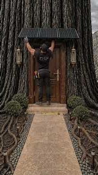 I Turned a Giant Hollow dead Tree Into an Insane Luxury Home #animation #woodworking