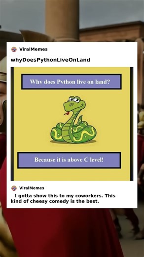 whyDoesPythonLiveOnLand - Viral Memes Daily #shorts