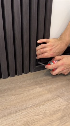 Refresh Home Improvements on Instagram: "Forming an Instant Bond is tough… or is it?!👇 … You’ve probably seen our hidden door room, but today we’re focusing on a different element - THE BASEBOARDS! ... We could have just butted the trim up and tacked it on, but that felt like taking the easy way out. A simple butt joint would have left an obvious seam and made the trim read like an afterthought next to the hidden-door detail. We wanted the baseboard to be as impressive as the door — a continuou