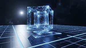 Rotating Tesseract in Slow Motion Stock Footage - Video of dynamics, object: 434787866