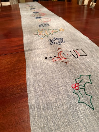 Custom Embroidered Table Runner - Etsy