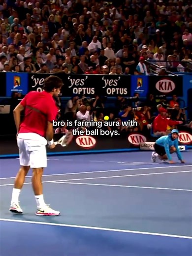 the maestro is farming aura with ball boys 😮‍💨 | #federer #tennis #edit #ballboys