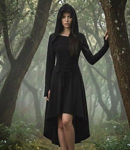 Medieval Hooded Outfit – Gothic Renaissance Corset Gown - Etsy