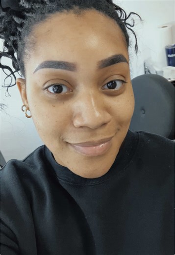 5 year brow touch up by my sis @alieuartistry #microshadingeyebrows #beautyinblack #blackwomen #brows