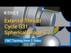 External Thread with Cycle G31 – Turned Part with Spherical Shape G3 | Instant CNC