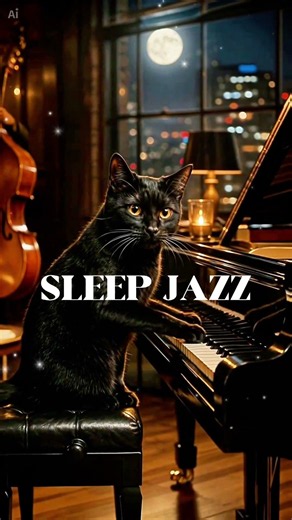 SLEEP JAZZ｜Black Cat | Relaxing#shorts