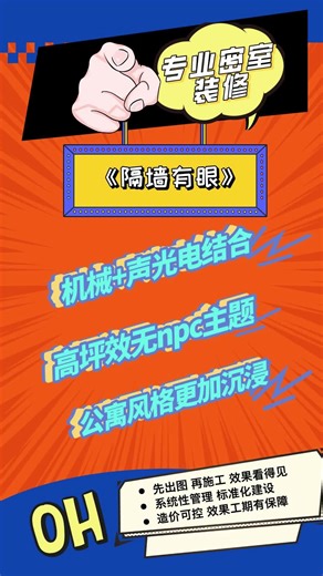 经典密室逃脱主题《隔墙有眼》重庆URX出品