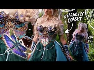 I made a DRAGONFLY inspired corset ✨ (because i like shiny things)