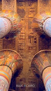 The Temple of Khnum at Esna | The 24 columns with gorgeously carved and painted floral capitals in a range of styles, support the roof of the hypostyle hall. The columns feature numerous Roman emperors in front of the gods of ancient Egypt, and are adorned with writings that describe the religious festival. . (Video credit: @theancientblue ) . #history #education #egypt #ancienthistory #architecture #ancientegypt | History’s Mysteries