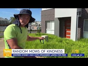 Why does this guy mow lawns for free?