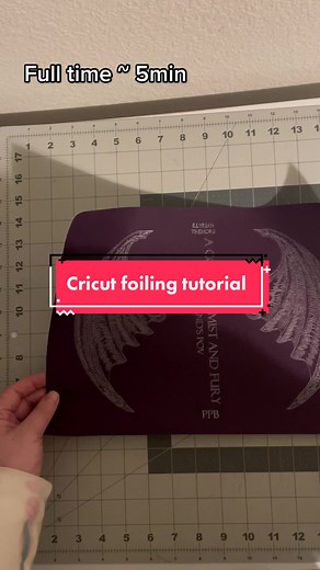 As promised: a walkthrough for using a cricut to create a full cloth foil cover. #bookbinding #bookbindersoftiktok #cricut #cricuttutorial #bookbindingtutorial #tutorials #bookbinder #handboundbooks #bookbinders #bookcrafts #cricuthacks #fanfictionbookbinding #fanficbookbinding