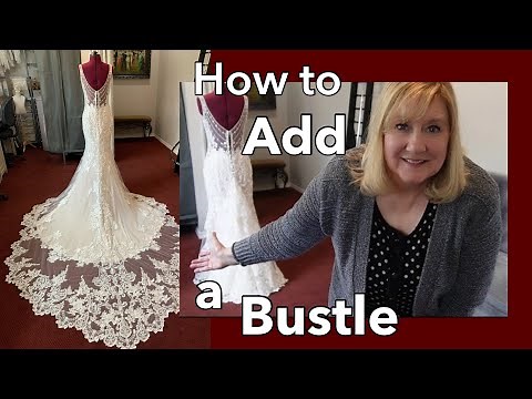 How to Sew a Basic American Bustle on a Wedding Gown w/ a Long Train | #sewinghacks #sewists