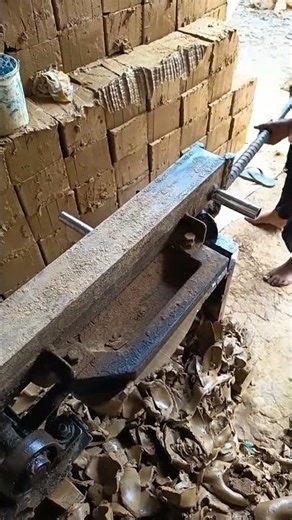 Traditional tile making techniques, each pressure creates the wisdom of cultural heritage #claycraft