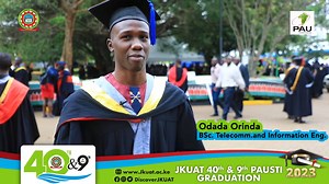1K views · 66 reactions | The one and only Odada Orinda, former Academic Affairs Secretary Jomo Kenyatta University Student Association-JKUSA graduates with a BSc. in telecommunication and Information Engineering. Go confidently in the direction of your dreams. Live the life you have imagined. #JKUATPAUJune2023Grad | Discover JKUAT | Facebook