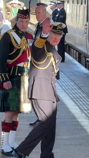 King Charles III Boards the Royal Train in Totnes