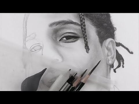 HowTo Draw A$AP Rocky (step by step) with Graphite pencils - Part 01