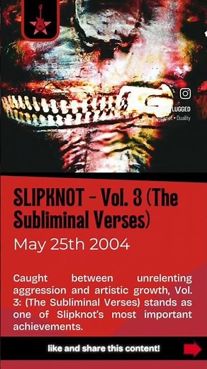 SLIPKNOT - Vol. 3: (The Subliminal Verses) (2004) #Slipknot #Metal #NuMetal #HeavyMetal #Vol3