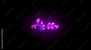 neon sign with word Hallo. neon text HELLO screen animation seamless loop New quality universal vintage motion dynamic animated background colorful video
