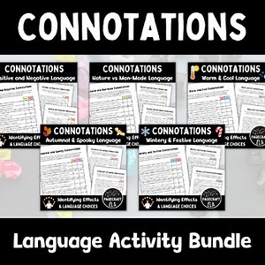 BUNDLE of Language Connotation Activities with 100 Mini-tasks
