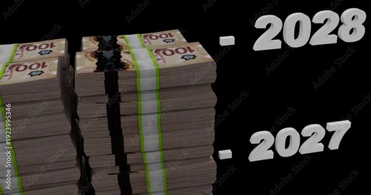 Canadian 100 dollar bills stack 2026 to 2031 financial growth