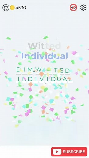 Dingbats Level 293 Witted Individual Walkthrough