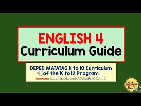 DEPED MATATAG ENGLISH 4 CURRICULUM GUIDE with FREE downloadable files #depedmatatag