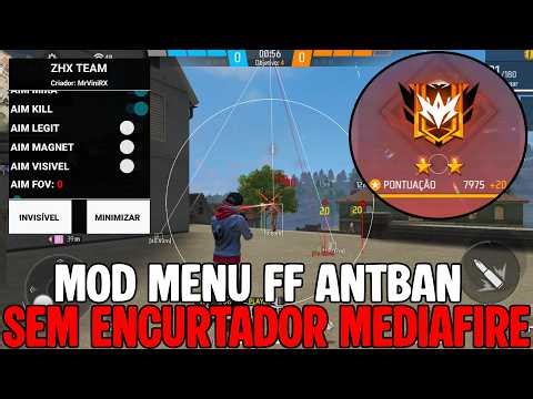 LINK DIRETO - NOVO MOD MENU FF ZHX TEAM ENTRANDO RANQUEADA ANTBAN SEM KEY COMO BAIXAR E INSTALAR