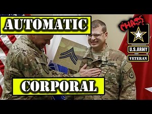 New automatic promotions to Corporal in the Army