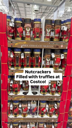 Nutcrackers filled with Milk chocolate truffles at Costco! #costco #holidays #gifting #nutcracker | costcoguide